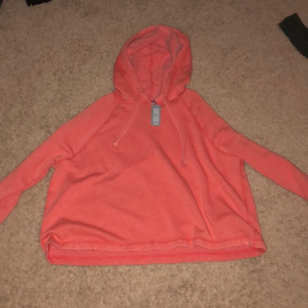 Peach cropped hoodie